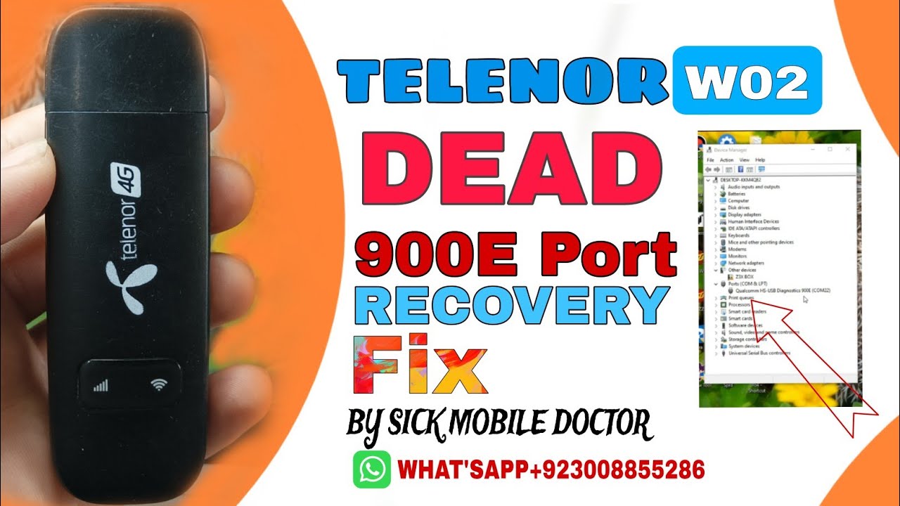 Telenor W02 Dead Recovery Telenor Wingle 900e port show|| Telenor W02 Unlock For All Sim