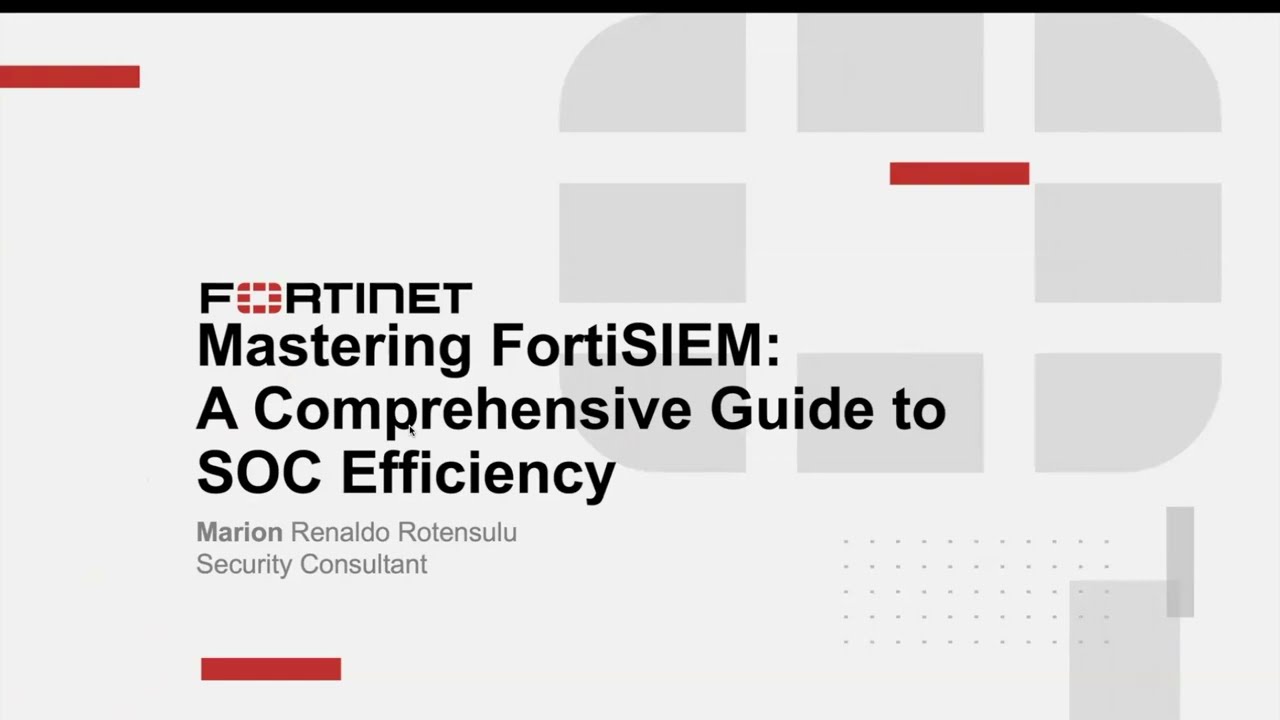 Demystifying #FortiSIEM: Unleash Your SOC's Potential