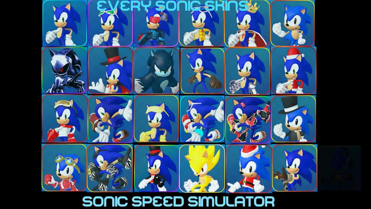 Every Sonic Skins (Sonic Speed Simulator)