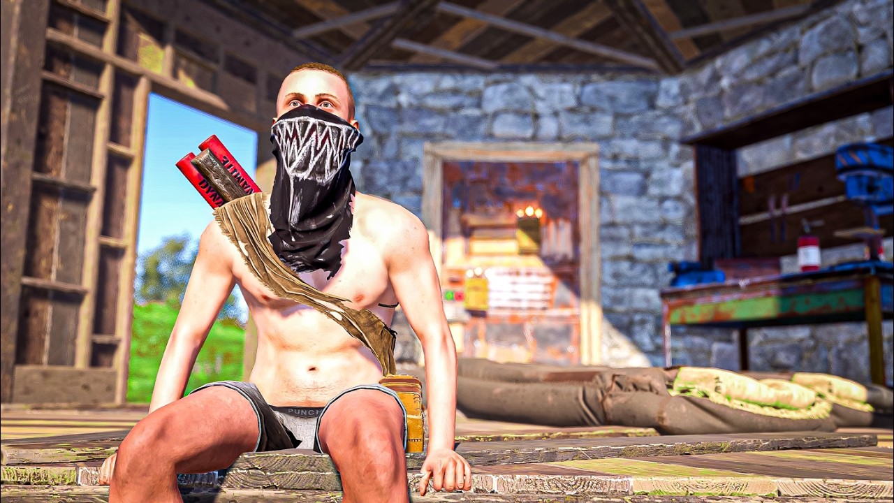 my first raid was crazy and I stole my neighbors raids 🙂 - RUST SOLO #4 S137