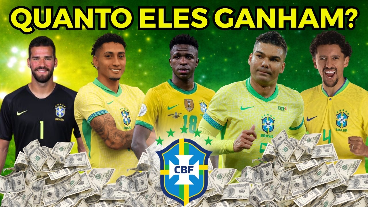 SALÁRIOS DA SELEÇÃO BRASILEIRA – Quanto Ganha os Jogadores da Seleção Brasileira em 2026! ATUALIZADO