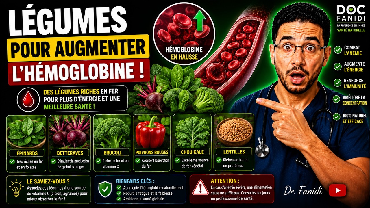 Quels sont les MEILLEURS légumes pour augmenter l’hémoglobine ?