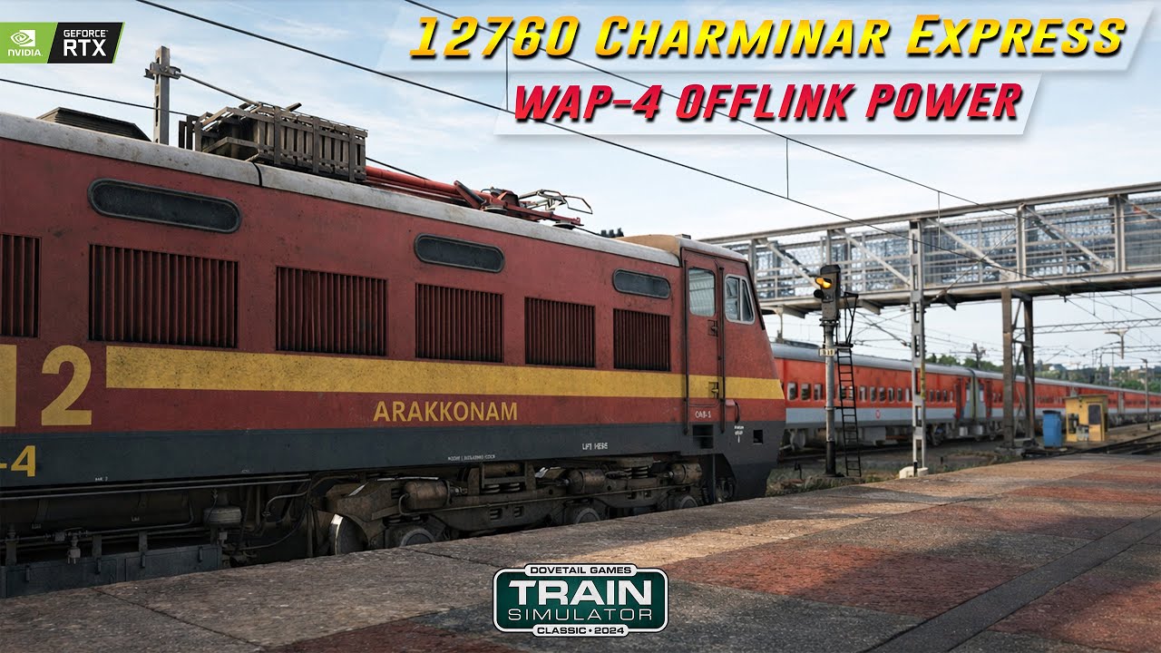 INSANE REALISM! LIVE🔴| 12760 CHARMINAR EXPRESS | WAP-4 OFFLINK RUN | Indian Train Simulator🔥