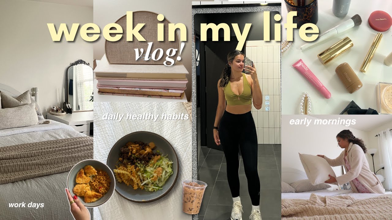 Weekly Vlog💌 healthy habits, work days, working out, & productive days