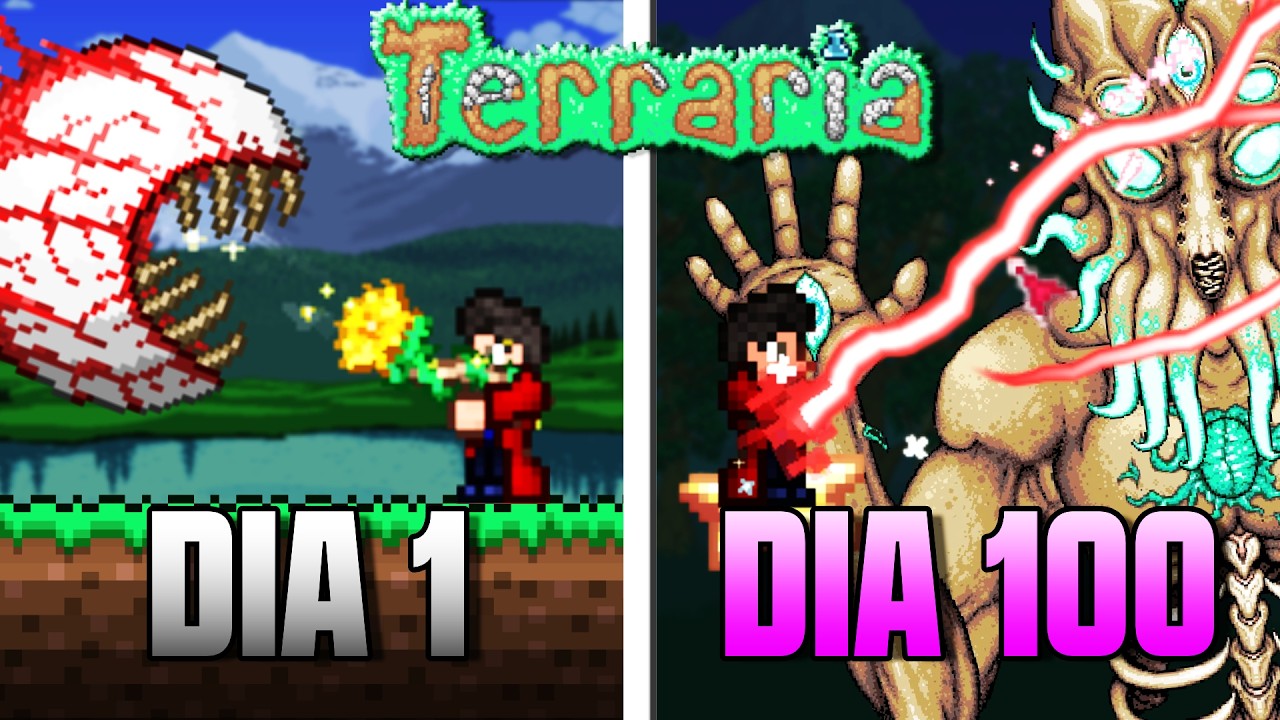 I spent 100 DAYS as the ULTIMATE MAGE in Terraria 1.4.5.7 - THE MOVIE