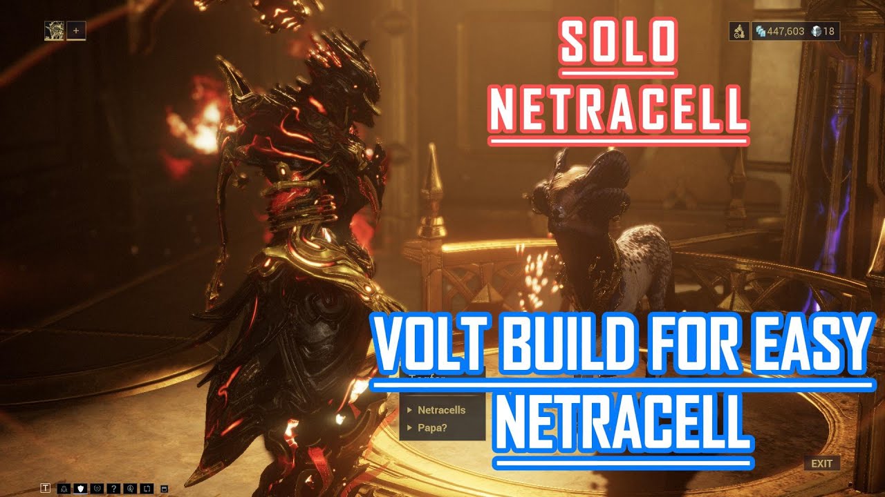 WARFRAME - SOLO NETRACELL SPEED RUN | VOLT PRIME AND OCCUR BUILD