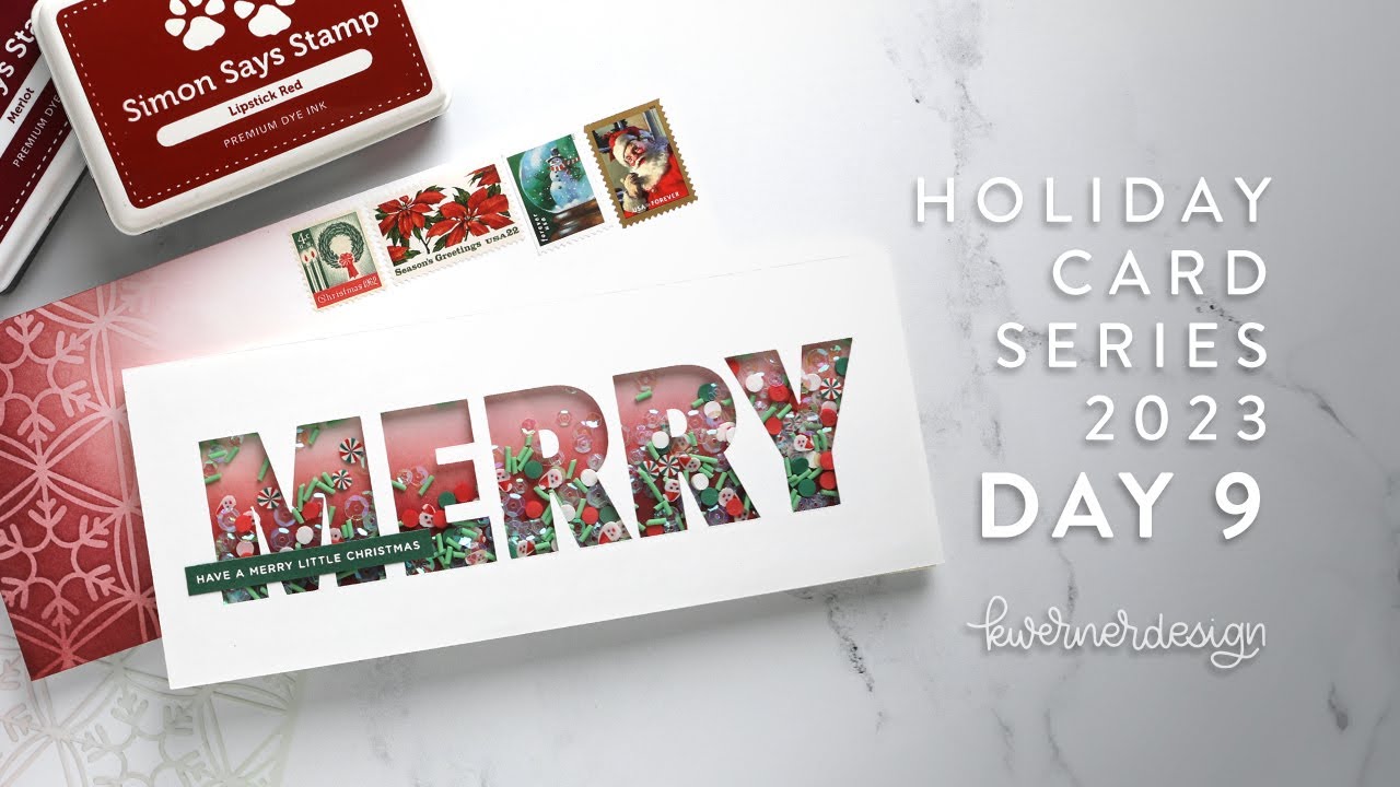 Holiday Card Series 2023 - Day 9 - Shaker Card & Envelope