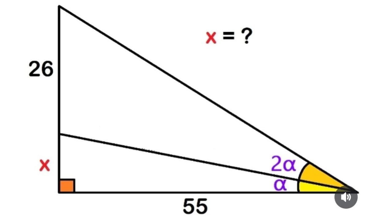 Calcule o X dessa questão de geometria