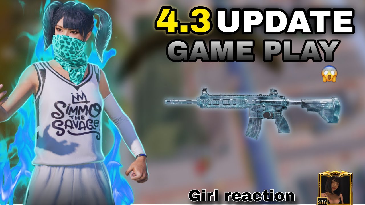 PUBG 4.3 Update best gameplay 🔥 Girls reaction on me💀#pubgmobile 