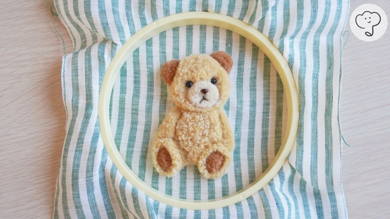 ポイントはパーツ分け【テディベアの刺繍】｜フリーステッチングニードル🪡