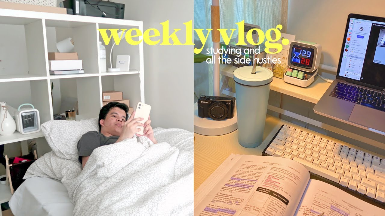 weekly vlog 🍃 juggling business and online review at the same time 😵