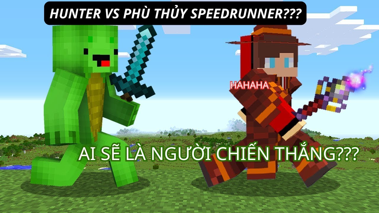 PHÙ THỦY SPEEDRUNNER ĐỐI ĐẦU VỚI HUNTER TRONG MINECRAFT?!