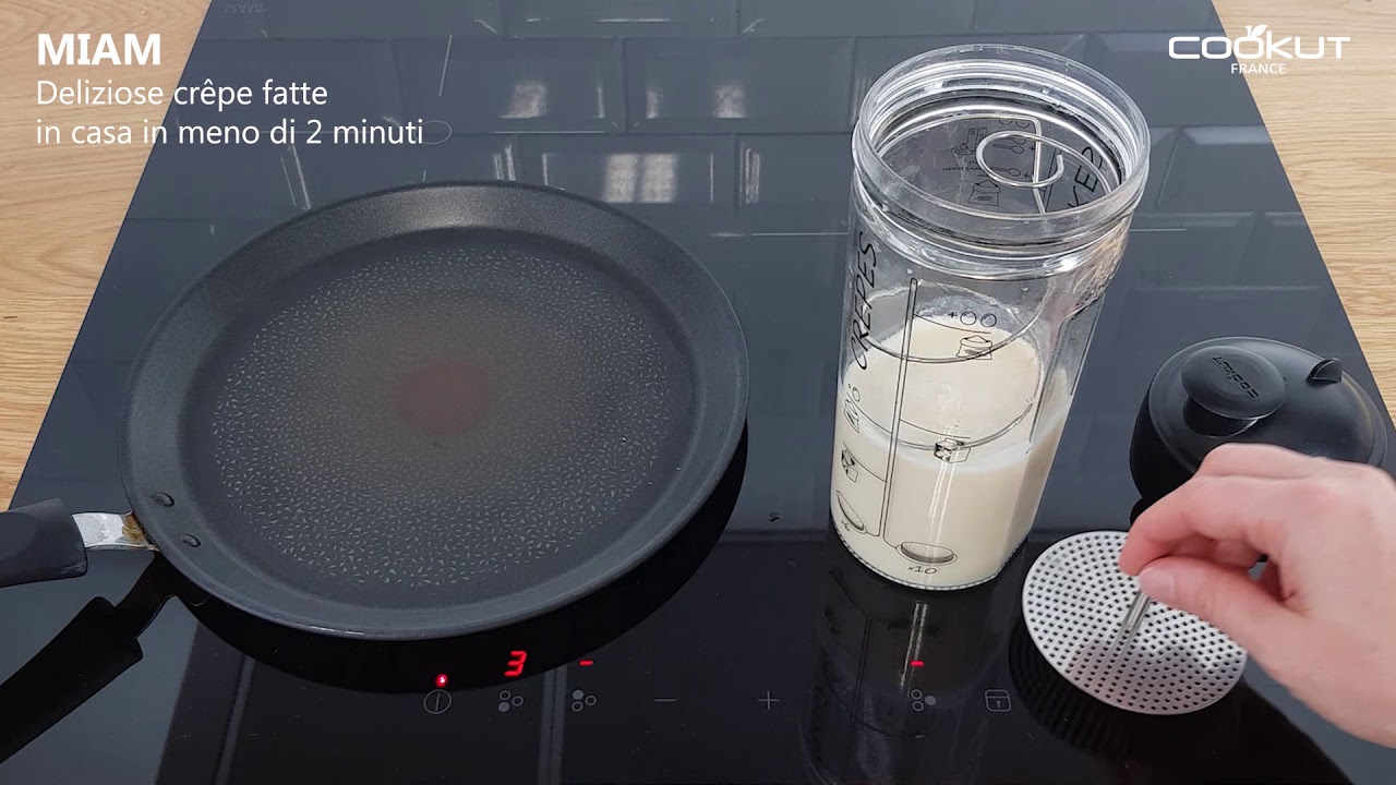 MIAM by Cookut - Shaker per preparare deliziose crepes, pancakes e waffle