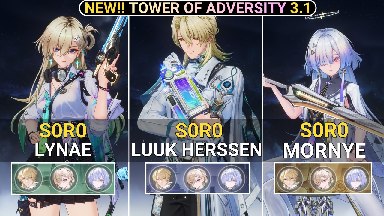 NEW CHARACTER! S0R0 Luuk Herssen X Lynae X Mornye Showcase | NEW! TOA Wuthering Waves 3.1