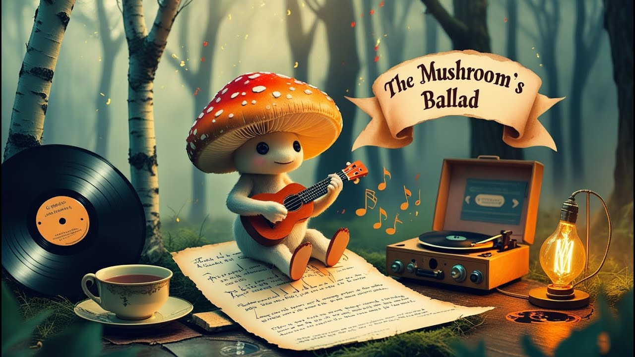 The Singing Mushroom’s Folk Ballad 🍄🎶 Faded Ink Letters