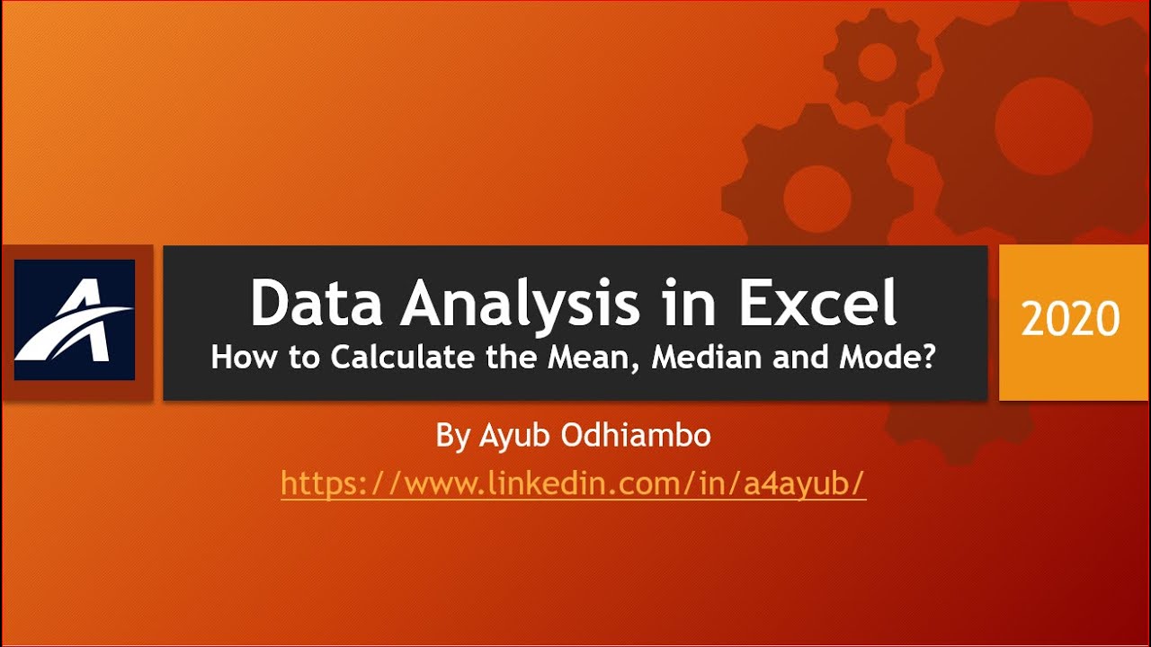 Calculating the mean, median and mode in Excel