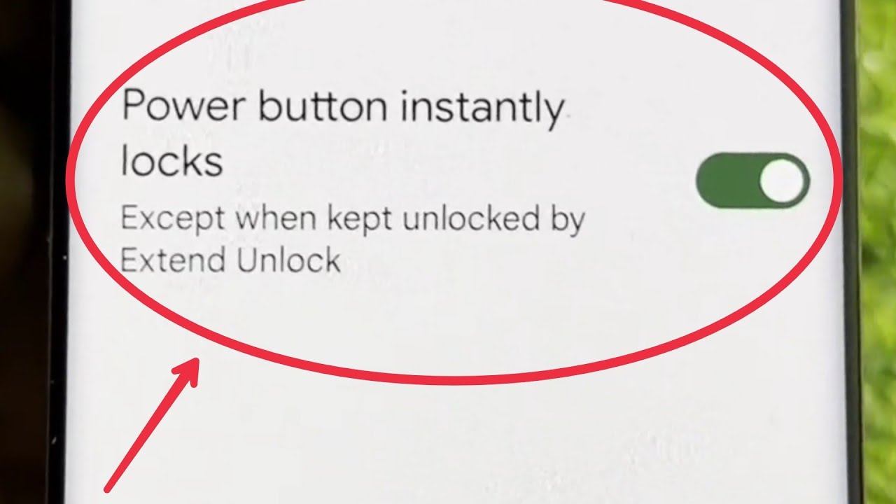Power button instantly locks Google Pixel Mobile