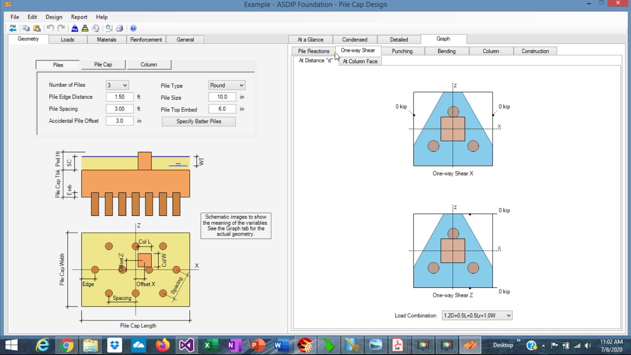 3-Pile Cap Design Example Using ASDIP FOUNDATION