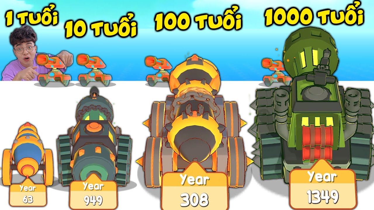 NÂNG CẤP KHẨU PHÁO ĐẠI BÁC 1000 NĂM TUỔI 6 SAO THẮNG TÊ TÊ PHÁ HUỶ CHIẾC XE TĂNG BỌC THÉP 10 SAO ?