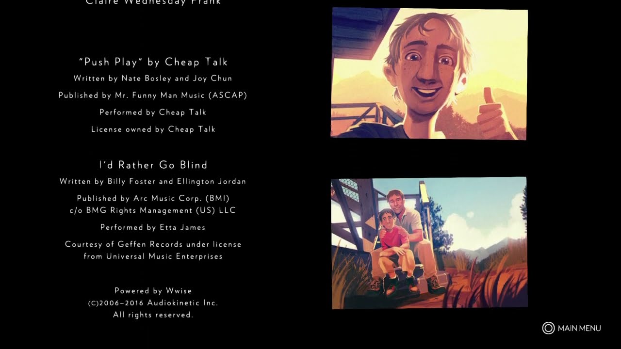 Firewatch (2016) End Credits - 