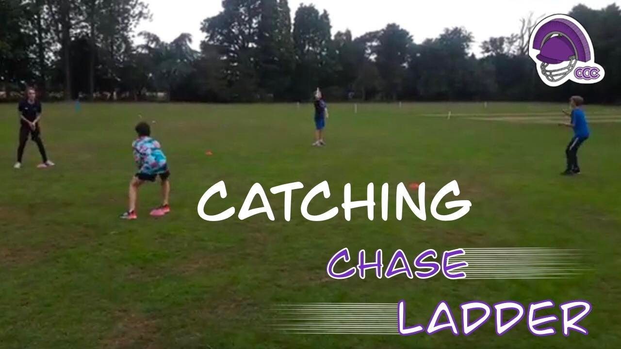 Cricket Fielding Warm Up: Catching Chase Ladder