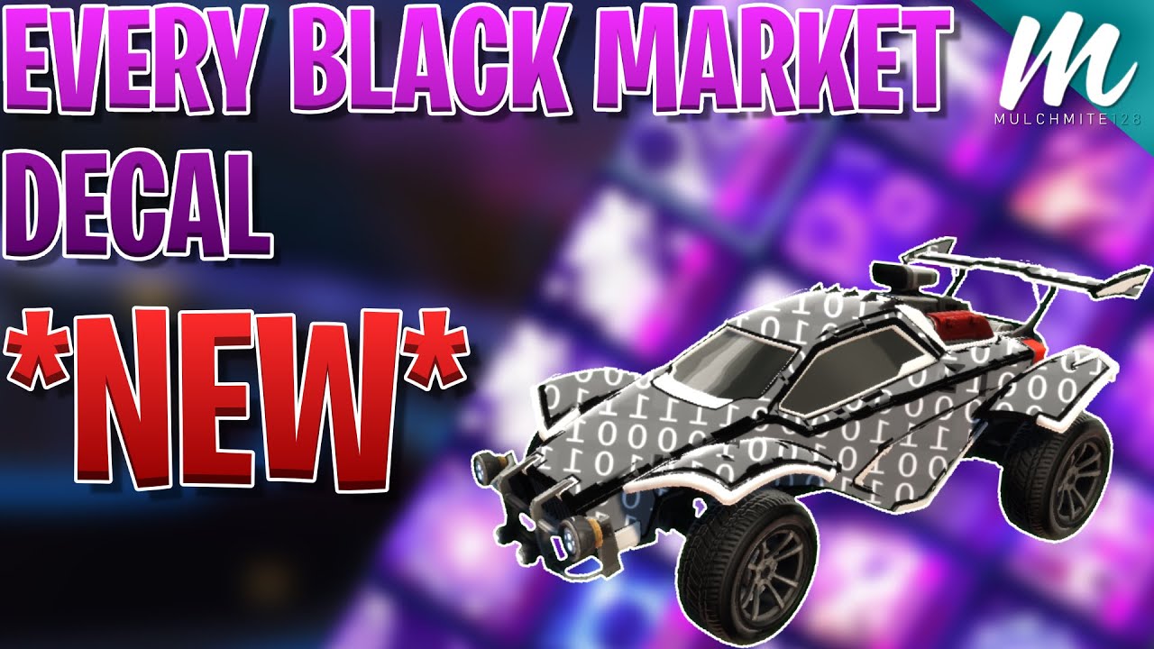 EVERY BLACK MARKET DECAL IN ROCKET LEAGUE! | BMD Showcase