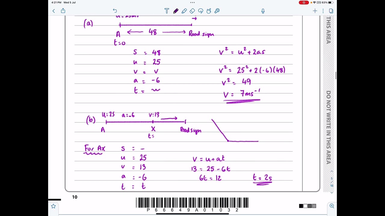 IAL Edexcel, Oct 2021, M1, Q3, Kinematics, Constant Acceleration, suvat, Mechanics, N Peters, WME01