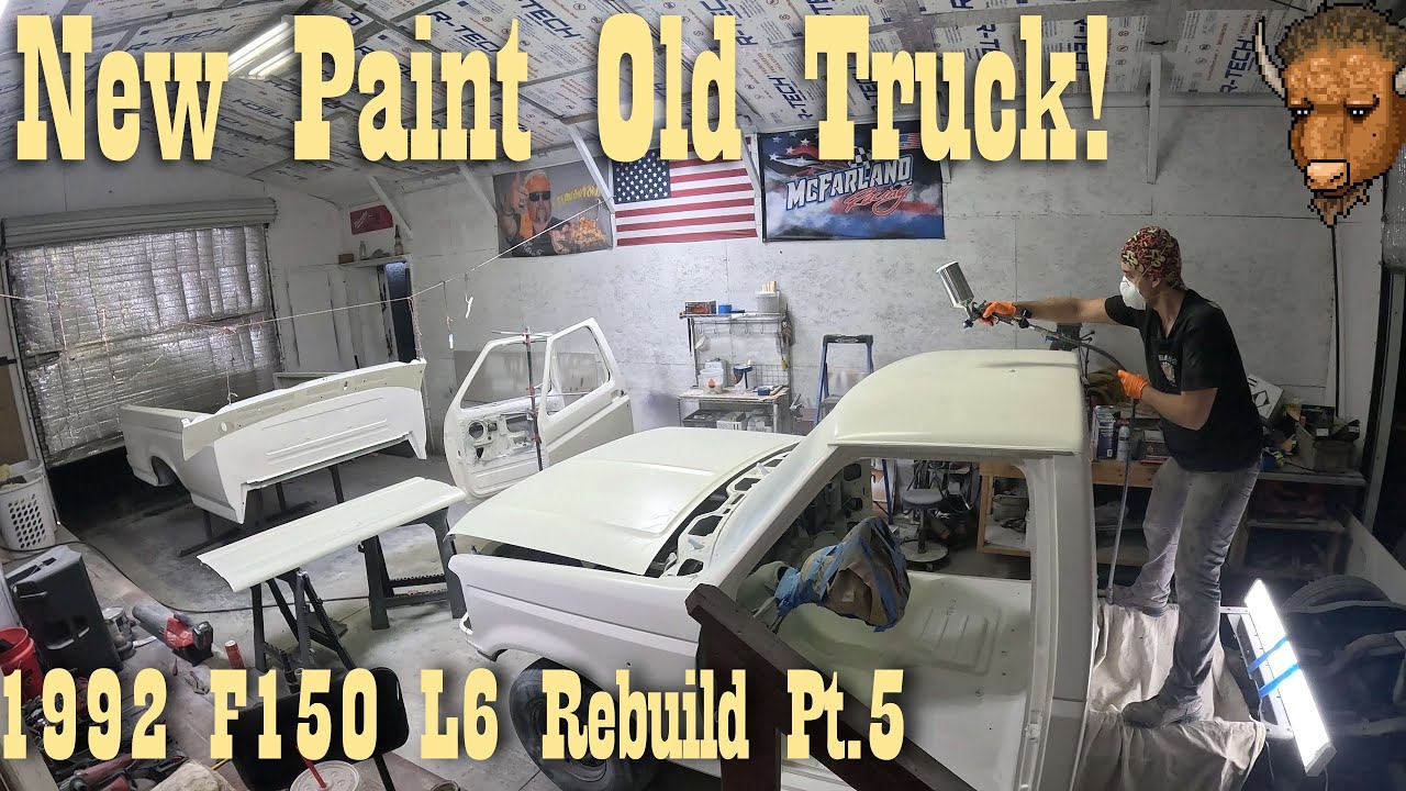 Old Truck gets New Paint! 92' f150 Rebuild Pt. 5!