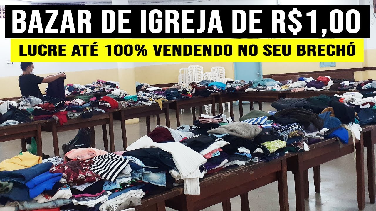 DICA de como economizar comprando roupas por R$1,00 em Bazar de Igreja/ VENDA MUITO NO SEU BRECHÓ😉