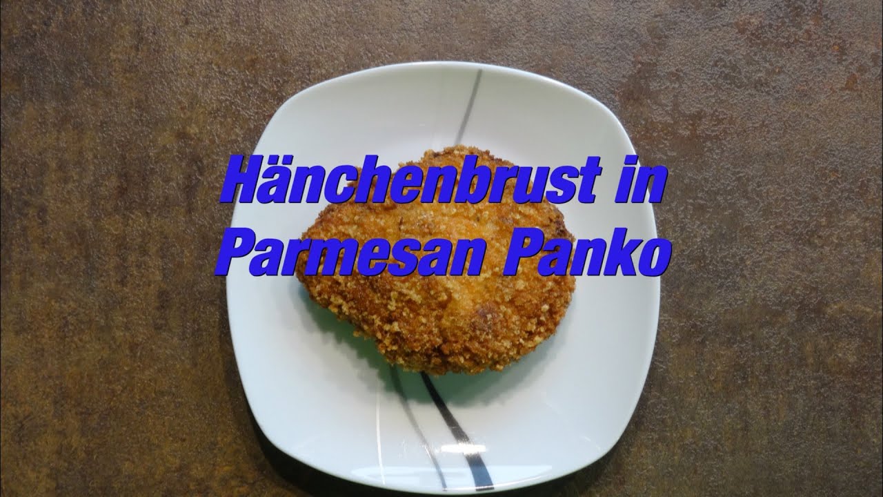 Hähnchenschnitzel mit Zitrone, Knoblauch in Parmesanpankokruste