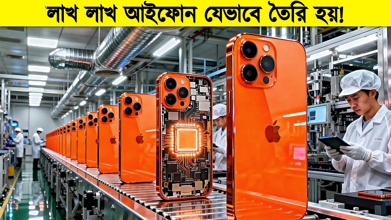 দেখুন একেকটা আইফোন কিভাবে বানানো হয়! অদৃশ্য