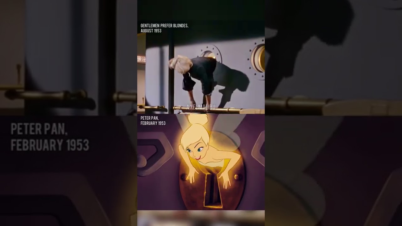 Marilyn Monroe and Tinker Bell are stuck! (These scenes are alike but did not inspire the other)