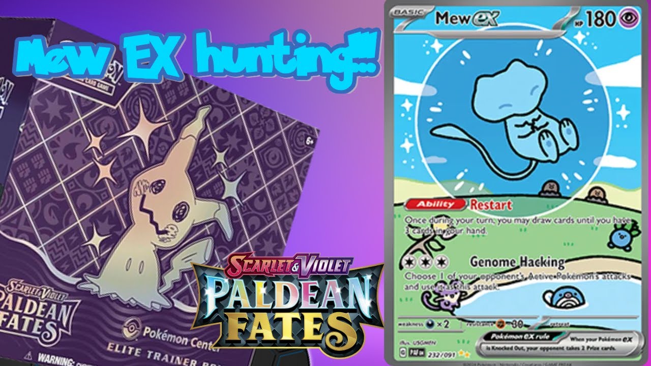 Opening a Paldean Fates Elite Trainer Box! Mew EX?!?