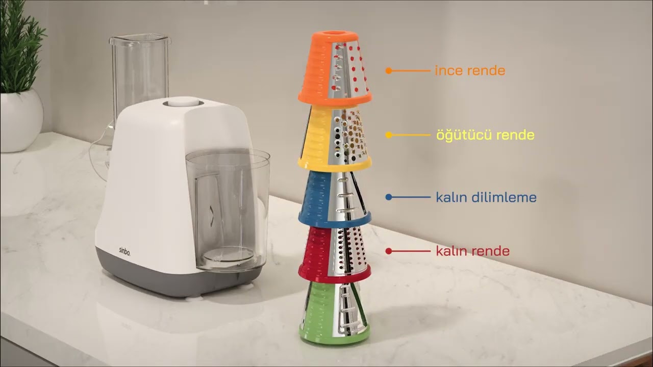 Sinbo SHB-7506 | 5-i-1 Otomatik Doğrayıcı & Rende Makinesi