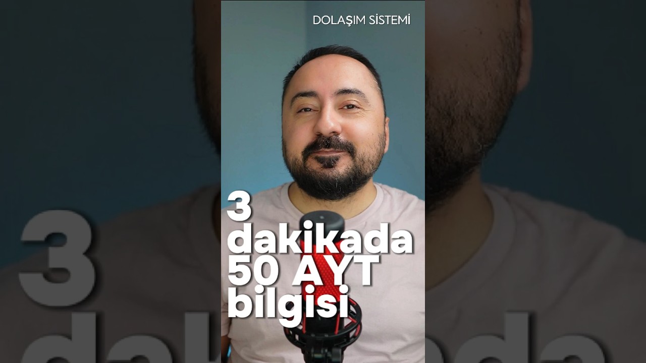 🔥3 Dakikada 50 AYT Biyoloji Bilgisi  🚀 Dolaşım Sistemi