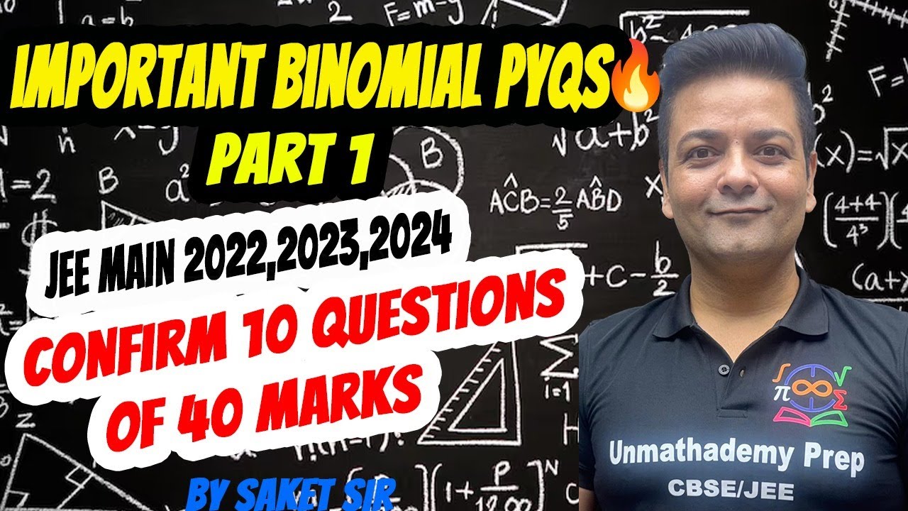 Important Binomial Theorem PYQs Part-1 | 2022,2023,2024 JEE Main  Questions with Tricks & Concepts