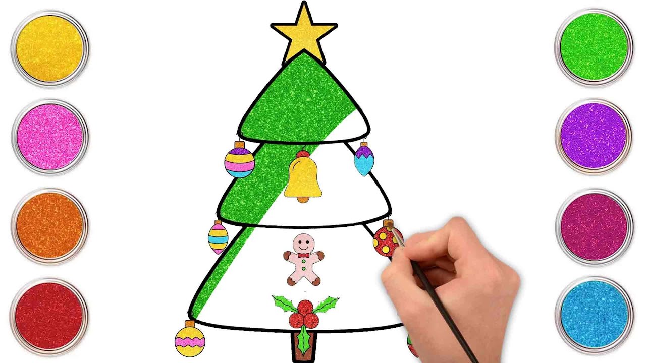 🎄Как нарисовать рождественскую ёлку | Пошаговое руководство по рисованию для детей | Chiki Art | ...