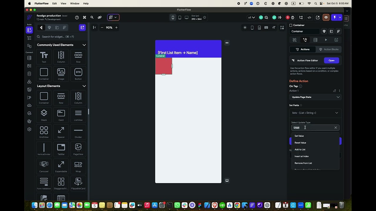 Update PageState or Page Variables in FlutterFlow