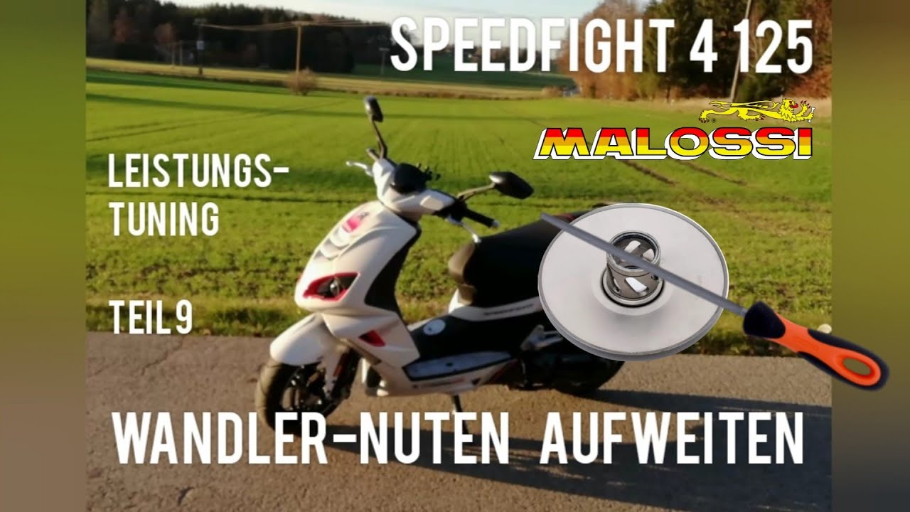 Speedfight 4 125, Wandler-Nuten aufweiten, mehr Topspeed Tuning