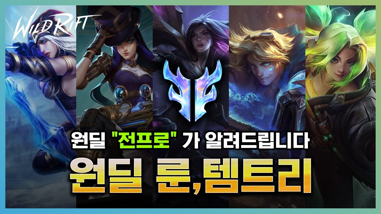 [와일드리프트] 전프로가 알려주는 원딜 룬,템트리