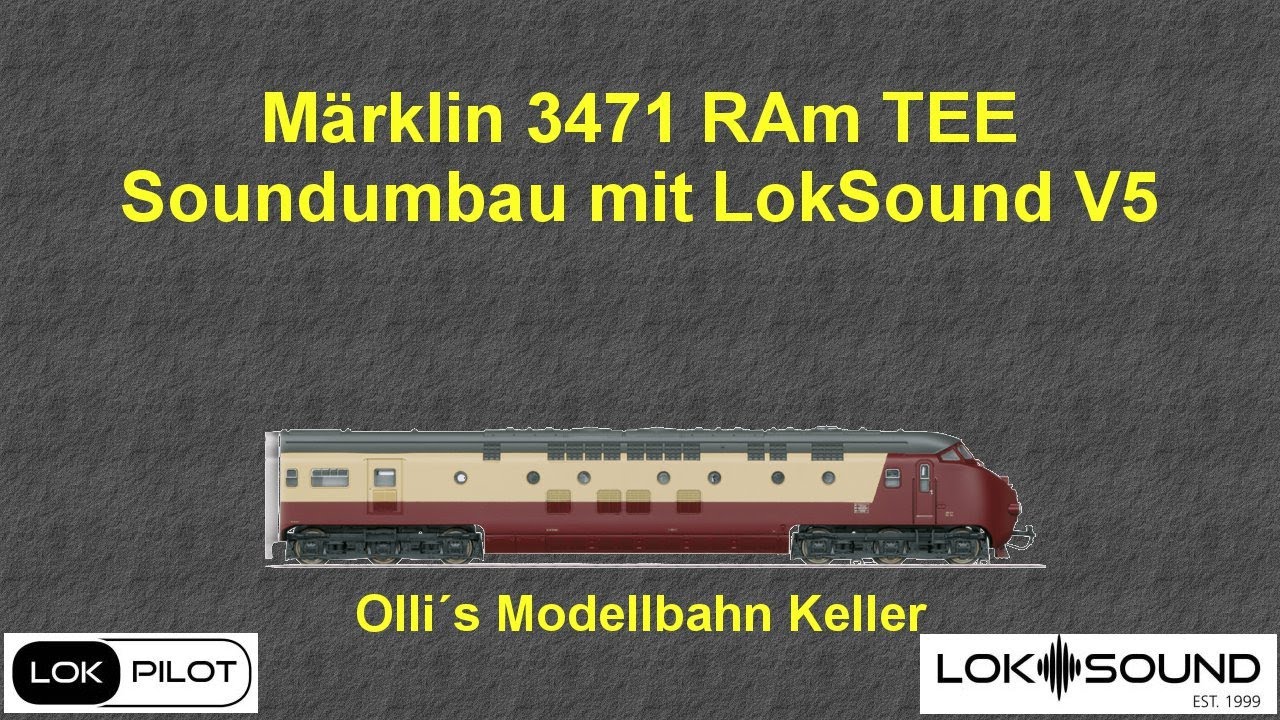 Märklin 3471 RAm TEE NS 1001 komplett digital und Soundumbau, HLA, LokSoundV5, Innenbeleuchtung
