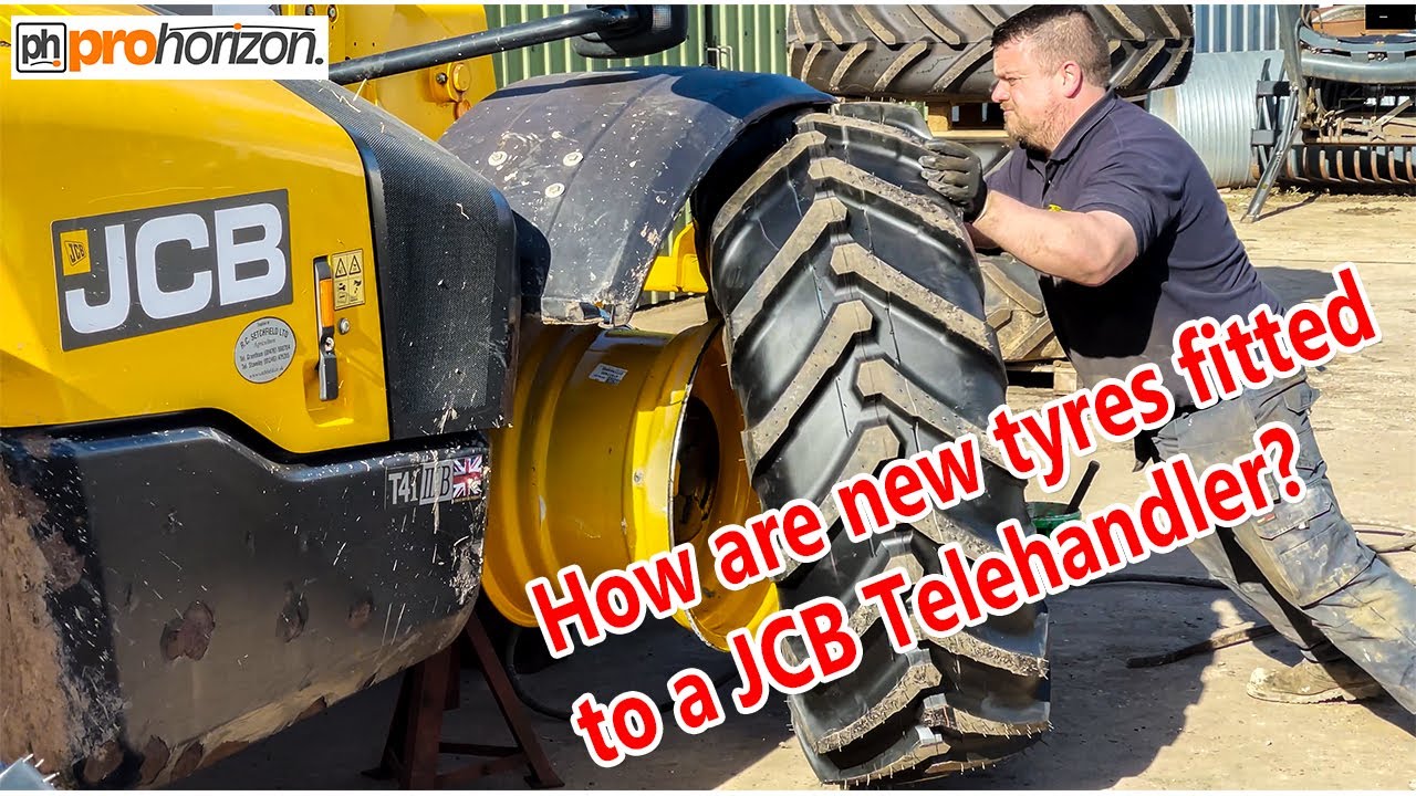 How are new tyres fitted to a JCB Telehandler