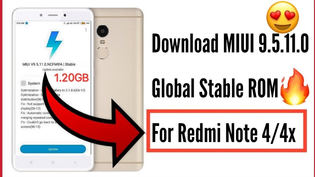 MIUI V9.5.11.0 for Redmi Note 4 / 4X Downlaod