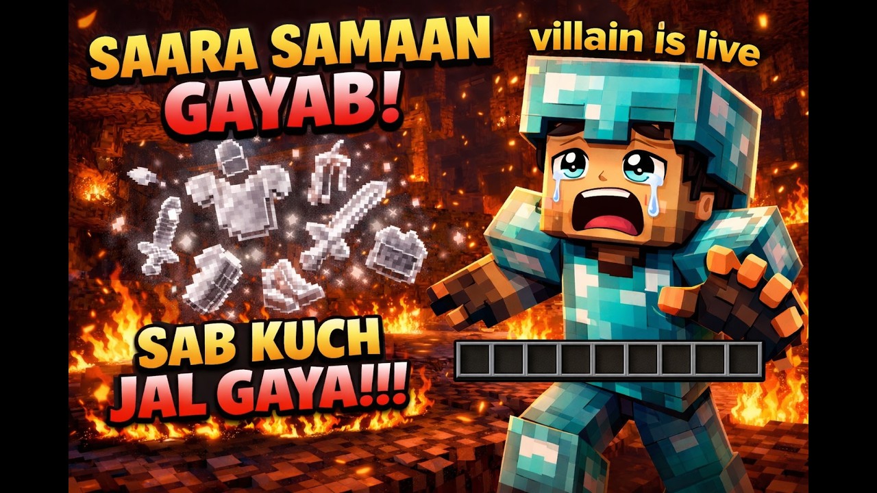 SAARA LOOT GAYAB 😭 | Villain Is Live (Nether Gone Wrong)#minecraft