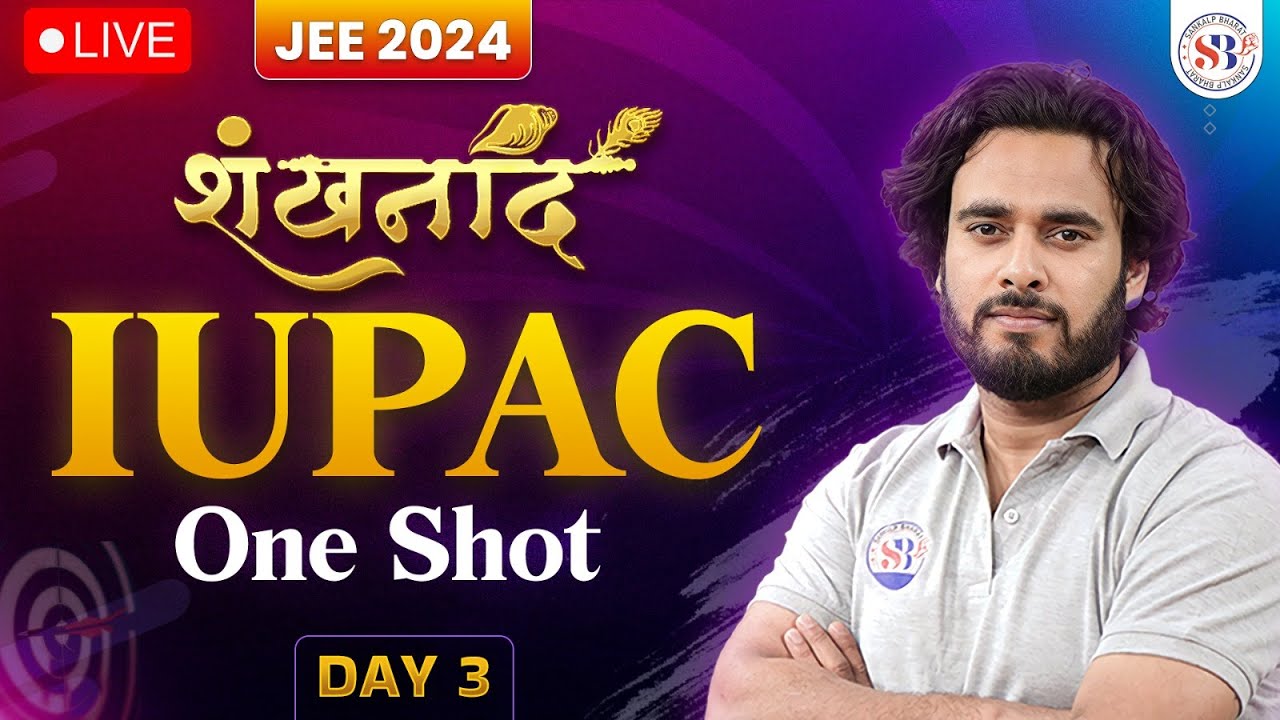 CHEMISTRY IUPAC IN ONE SHOT FOR JEE MAINS | ALL THEORY & CONCEPT | शंखनाद SERIES | BY SUBHASH SIR