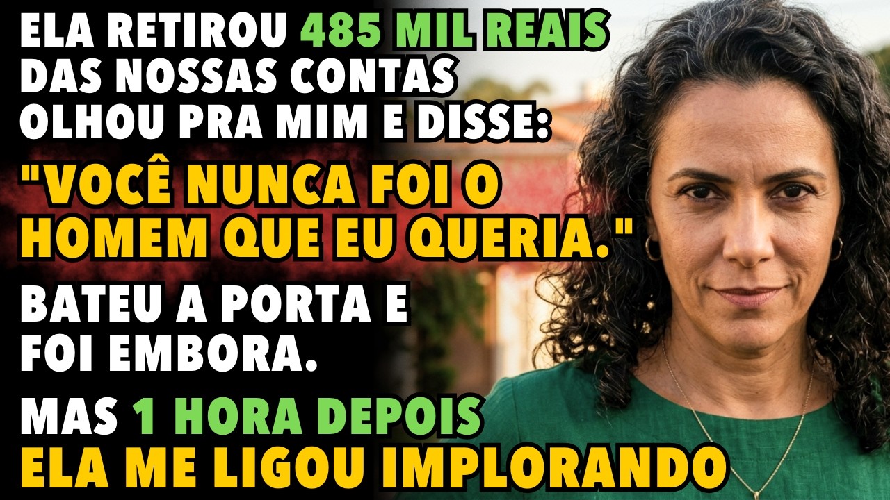 Minha esposa zerou todas as nossas contas e disse: “Você nunca foi o homem que eu queria”. Eu apenas