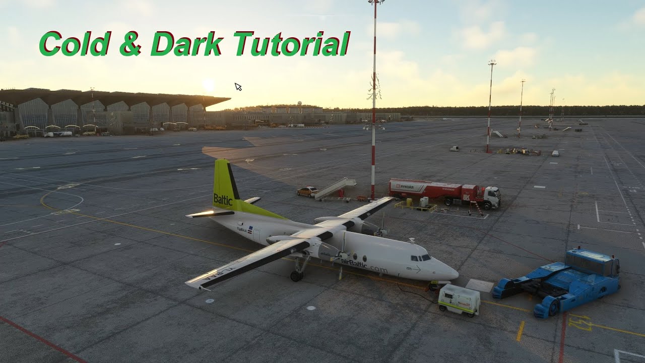 MSFS2020 Fokker F27 Cold and Dark to Takeoff tutorial