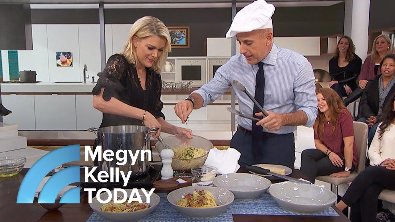 Matt Lauer Makes Spaghetti Carbonara For National Men Make Dinner Day | Megyn Kelly TODAY