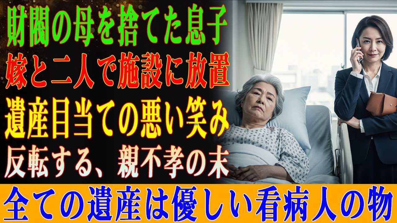 「母さんはもう不要だ」施設に放置した強欲な嫁。遺言書に書かれた名前を見た瞬間に顔面蒼白！？