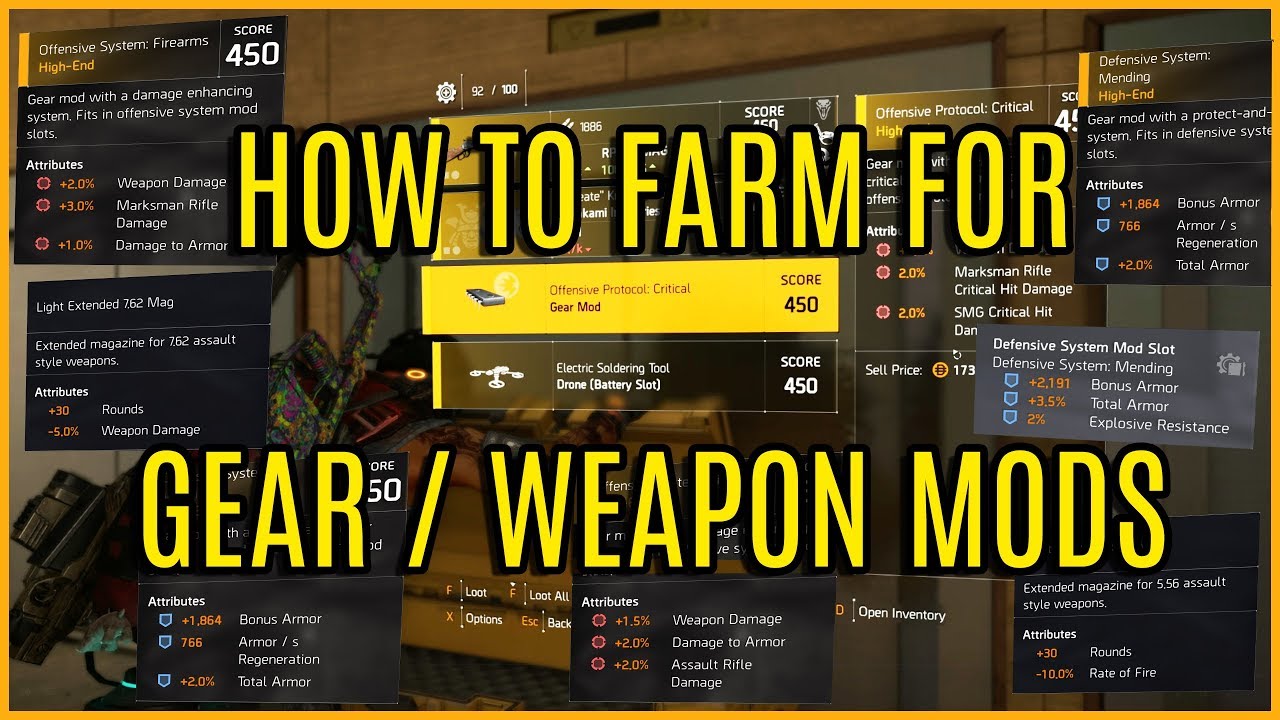 The Division 2 | How To Farm For Gear/Weapon Mods